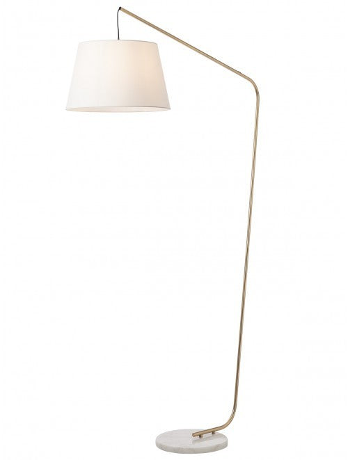Lampada da Terra Piantana KERMIT Attacco E27 max 42W Oro Opaco e Beige IP20