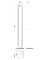 Lampada da Terra Piantana LATIUM 20W 3000K Nero Opaco IP20
