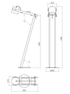 Lampada da Terra Piantana POOH Attacco E27 max 42W Oro e Legno IP20
