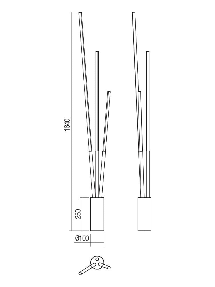 Lampada da Terra Piantana CARVER 36W 3000K/4000K Dimmerabile Bianco IP20
