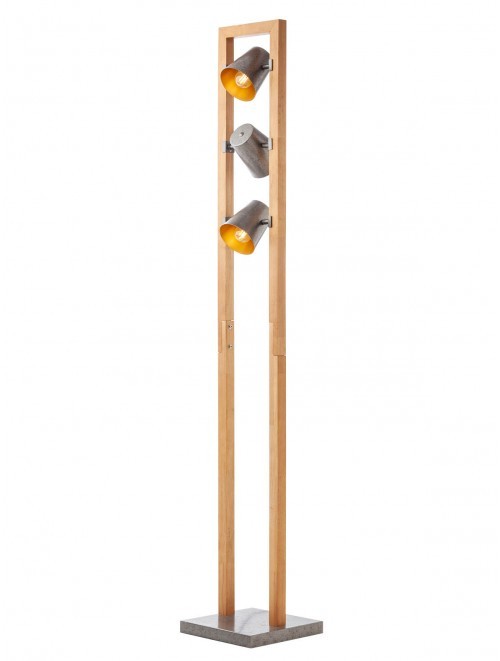 Lampada da Terra Piantana OAKER Attacco E14 max 3x28W in Legno IP20