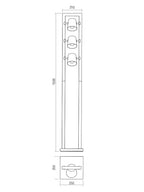 Lampada da Terra Piantana OAKER Attacco E14 max 3x28W in Legno IP20
