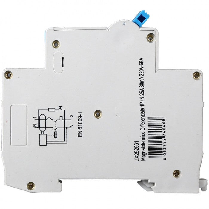 Ettroit Magnetotermico Differenziale 1P+N 25A 30mA 220V-6KA JX252561