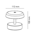 Lampada da Tavolo LED Ricaricabile SAN Bianca 0,8W 3000K IP44