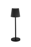 Lampada da Tavolo LED Ricaricabile EMMA Nera 3W 3000K IP54