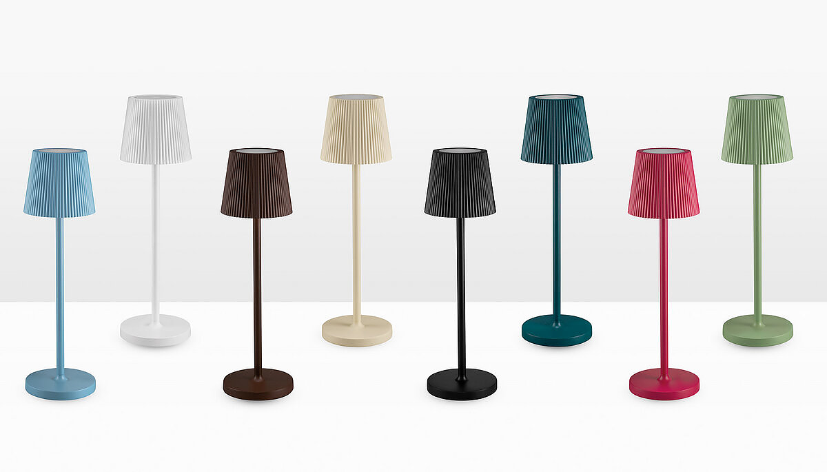 Lampada da Tavolo LED Ricaricabile EMMA Blu Petrolio 3W 3000K IP54