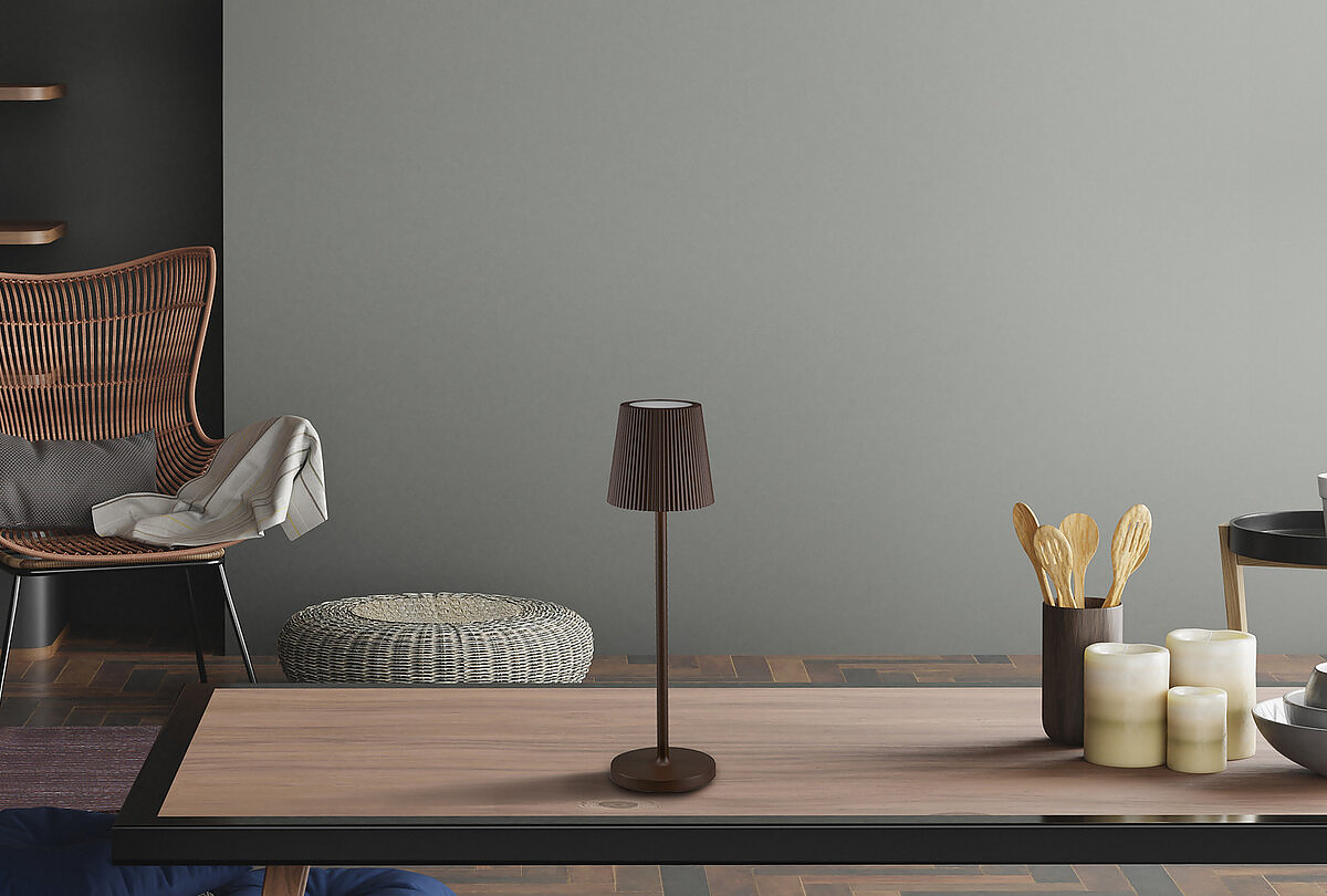 Lampada da Tavolo LED Ricaricabile EMMA Blu Petrolio 3W 3000K IP54