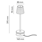 Lampada da Tavolo LED Ricaricabile EMMA Blu Petrolio 3W 3000K IP54