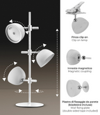 Lampada da Tavolo LED Ricaricabile MAGNETIKA Silver 3W 3000K IP54