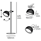 Lampada da Tavolo LED Ricaricabile MAGNETIKA Silver 3W 3000K IP54
