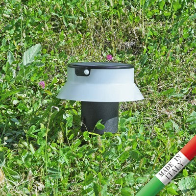 Segnapasso Picchetto da Giardino Solare FELICE 200 Nero 2W Ø150 PIR CCT