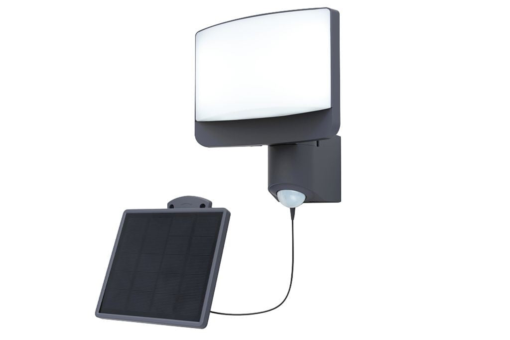 Faro con Pannello Solare SUNSHINE Grigio Scuro 11W 5000K PIR IP54