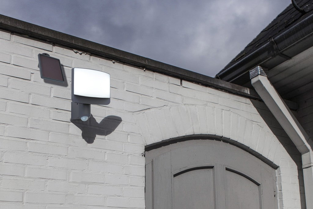 Faro con Pannello Solare SUNSHINE Grigio Scuro 11W 5000K PIR IP54