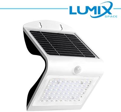Applique da Parete LED Solare 4W 500lm Bianco con Sensori IP65