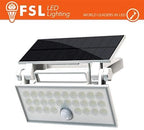 Faro da Esterno LED Solare 60W 6500K Bianco con Sensore Movimento IP65