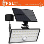 Faro da Esterno LED Solare 60W 6500K Nero S/Movimento Cavo 3mt IP65