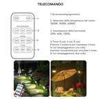 Picchetto da Esterno LED Solare 15W CCT 3 White