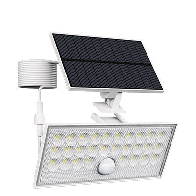 Faro da Esterno LED Solare 60W 6500K Bianco S/Movimento Cavo 3mt IP65