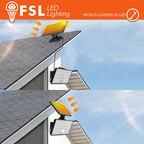 Faro da Esterno LED Solare 60W 6500K Nero S/Movimento Cavo 3mt IP65