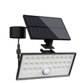 Faro da Esterno LED Solare 60W 6500K Nero S/Movimento Cavo 3mt IP65