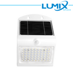 Applique da Parete LED Solare 4W 500lm Bianco con Sensori IP65