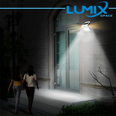 Applique da Parete LED Solare 1,5W 4000K 220lm Bianco con Sensori IP65