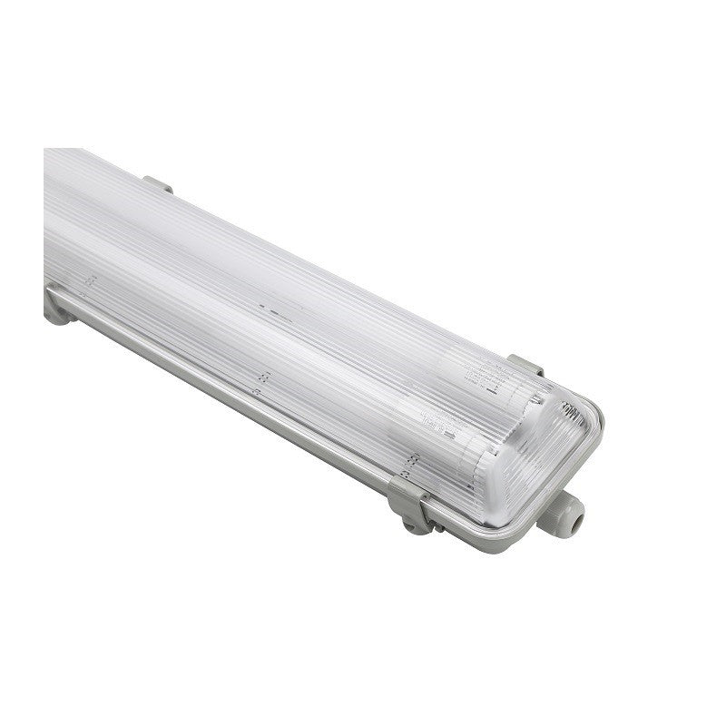 Pack 6 Pezzi Plafoniera Stagna a 2 posti per Tubi Led T8 da 1,5mt