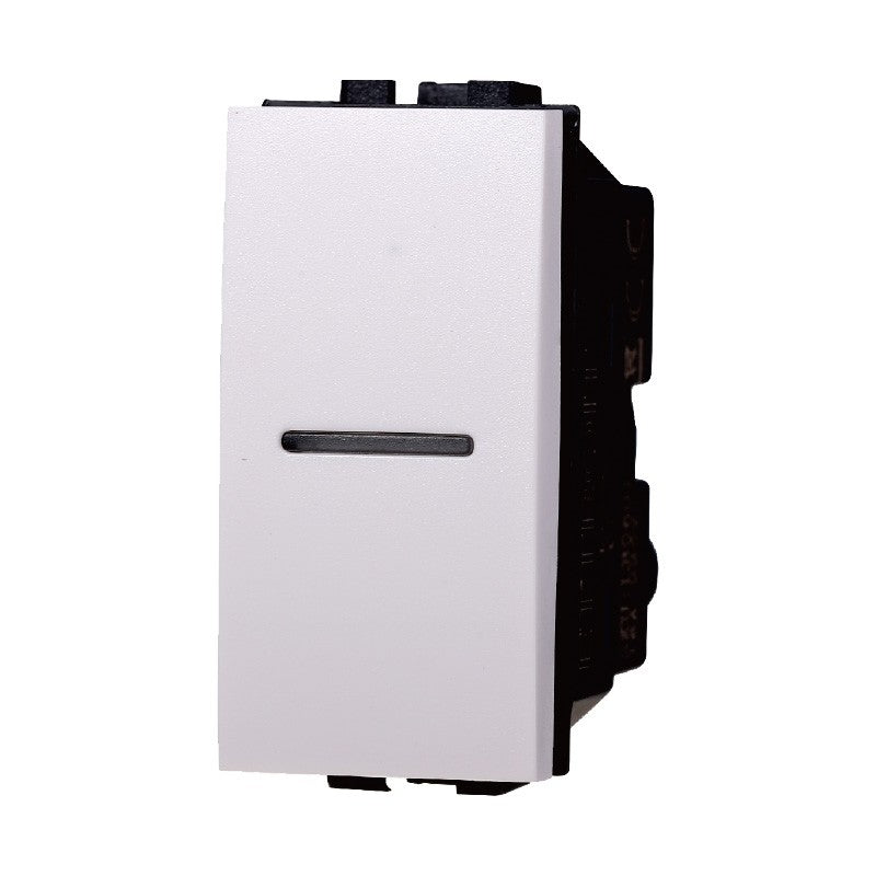Pulsante 1P Assiale Compatibile Bticino Living Light LB0601