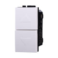 Pulsante Doppio Interblocco Saliscendi Compatibile Bticino Living Light LB1204