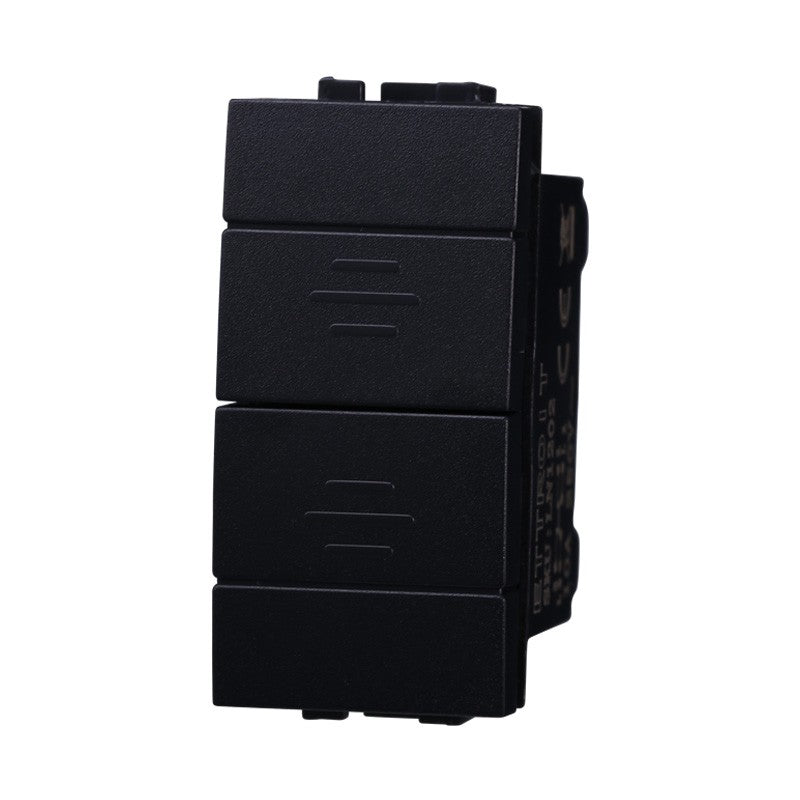 Pulsante Doppio 1P+1P 16A Compatibile Bticino Living Light LN1202