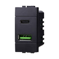 Presa USB 2 In 1 USB+TYPE-C 3.1AMH Bticino Living Light LN3002