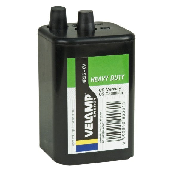 Batteria Quadrata Zinco Carbone 4R25 6V