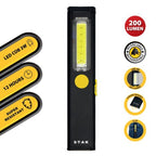 STAK Torcia LED Ricaricabile da Lavoro COB LED 3W 200lm Extra Sottile