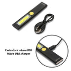 STAK Torcia LED Ricaricabile da Lavoro COB LED 3W 200lm Extra Sottile