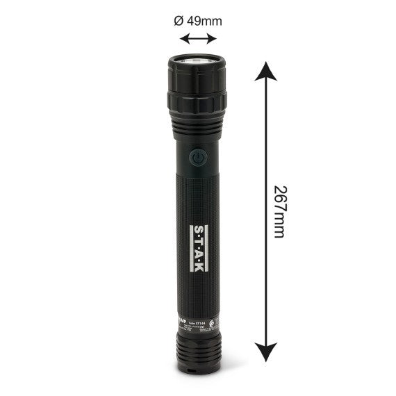 STAK Torcia LED MAMBA 40W 5000lm Ricaricabile in Alluminio IPX7