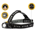 Luce Frontale LED KAIZER Professionale Ricaricabile 10W 900lm con Zoom