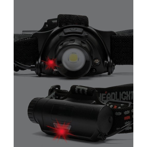 Luce Frontale LED KAIZER Professionale Ricaricabile 10W 900lm con Zoom