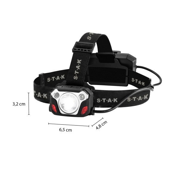 Luce Frontale LED CAESAR Professionale Ricaricabile 10W 1200lm con Riflettore