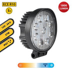 Faro LED da Lavoro Rotondo 12/24V 27W 6000K 1800lm IP67