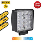 Faro LED da Lavoro Quadrato 12/24V 48W 6000K 2800lm IP67