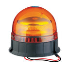 Lampeggiante LED 12/24V con Base Piana e 2 Fili 20W Arancione