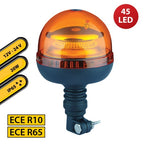 Lampeggiante LED 12/24V con Base Flessbile (DIN) 20W Arancione