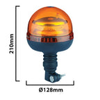 Lampeggiante LED 12/24V con Base Flessbile (DIN) 20W Arancione