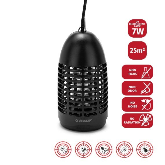 Zanzariera Elettrica con Lampadina UV 7W Black Zap