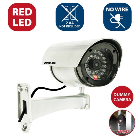 Telecamera Finta con LED Rosso a Batteria 2xAA