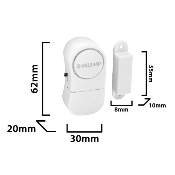 Set di 4 Allarmi Magnetici Porte e Finestre a Batteria 3xLR44