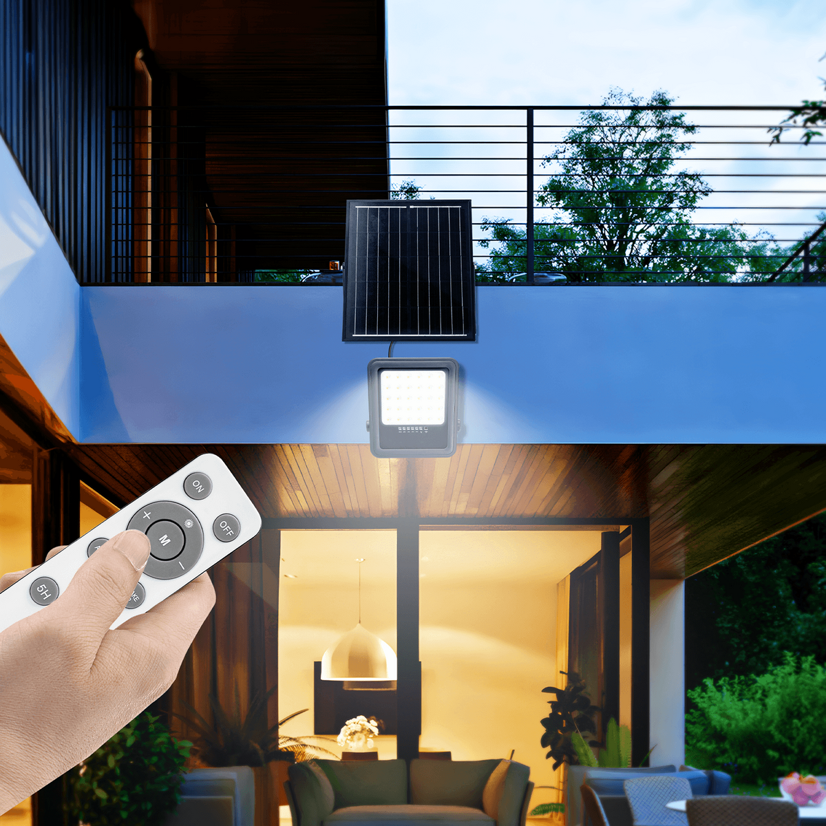 Faro Con Pannello Solare 100W 6500K 1000 Lumen IP65 SP05