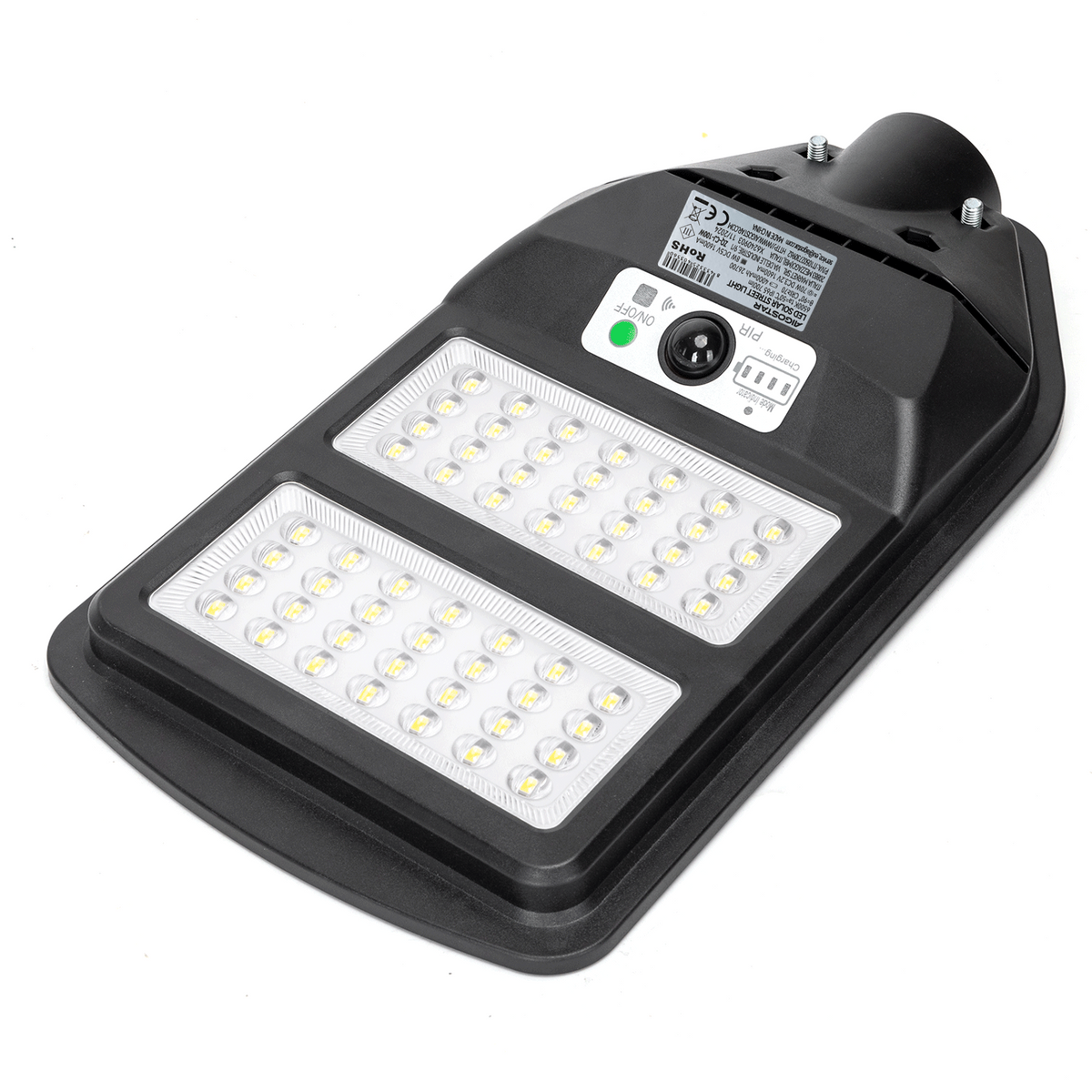 Lampione Stradale Solare 70W Con Crepuscolare e Movimento 6500K IP65
