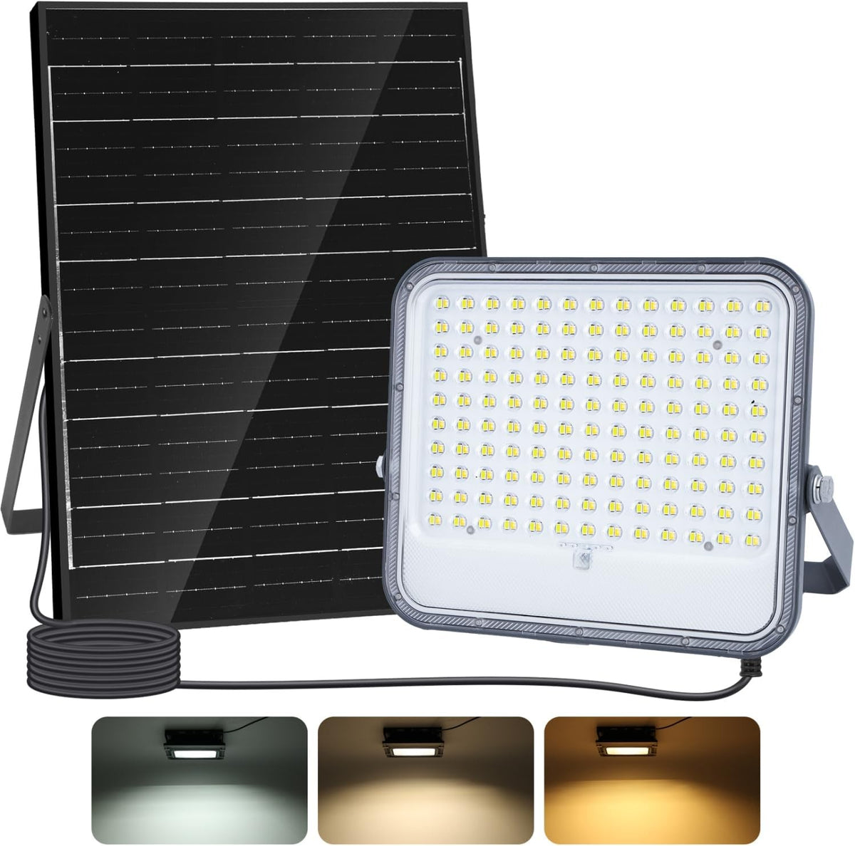 Faro Led Con Pannello Solare 200W CCT 3000/4500/6500K Aigostar
