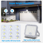 Faro Solare 80W Con Sensore di Movimento e Crepuscolare 6500K 800Lm